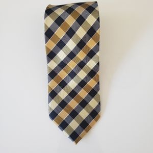 Men's Covington Navy Yellow Gingham Tie